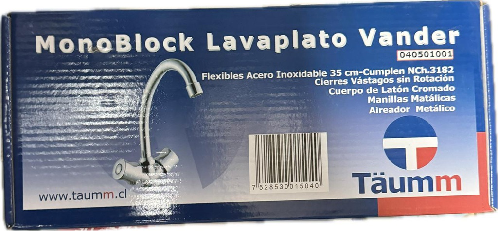 MONOBLOCK LAVAPLATOS VANDER MARCA TAUMM L22