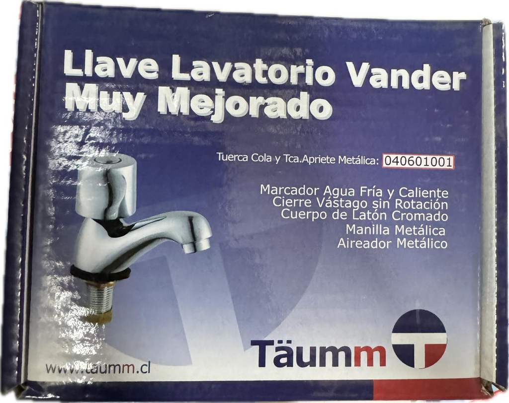 LLAVE LAVATORIO VANDER MUY MEJORADO MARCA TAUMM L25
