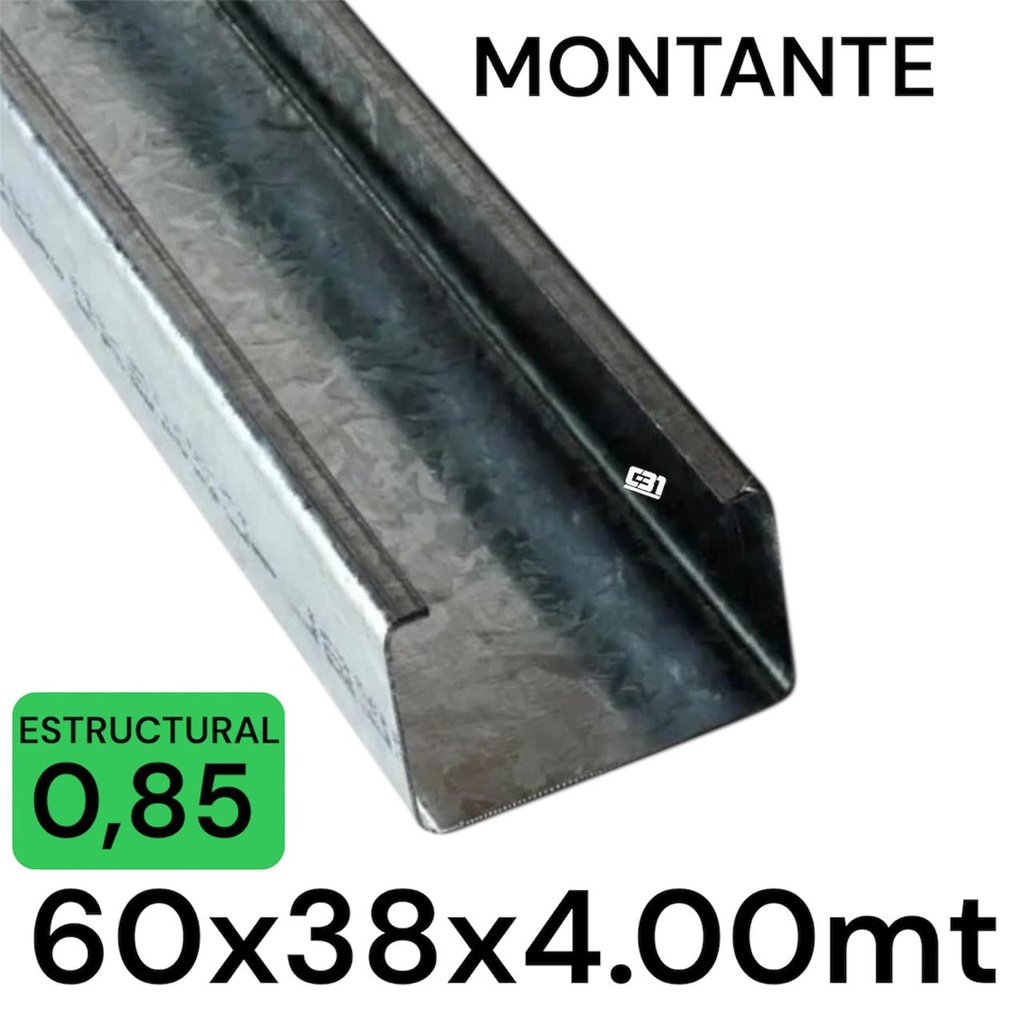 METALCON MONTANTE 60X4MT 0.85MM C 2x3