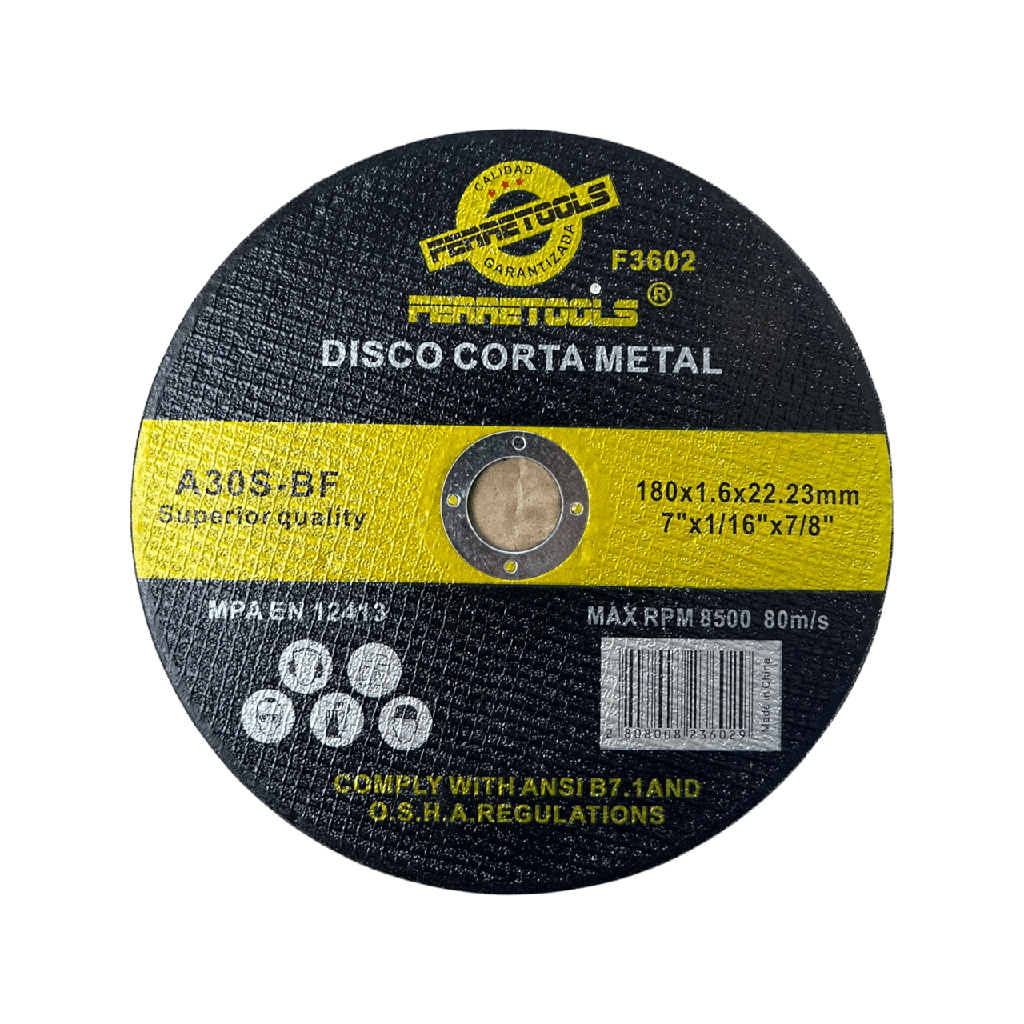 DISCO CORTE 7&quot; X 1.6MM FERRETOOLS