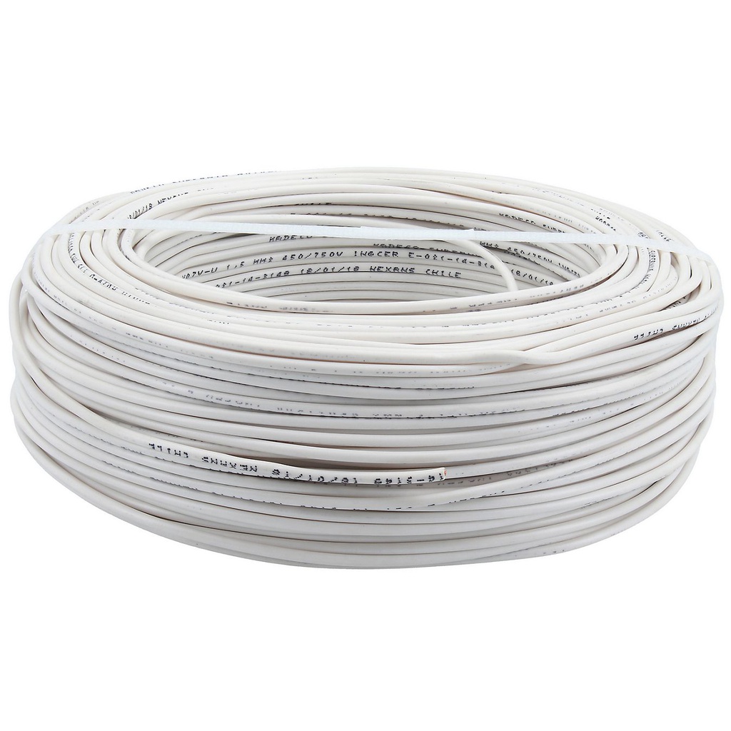 Alambre Eléctrico Genlis Nya 1.5mm 100mt Blanco ( Cable )