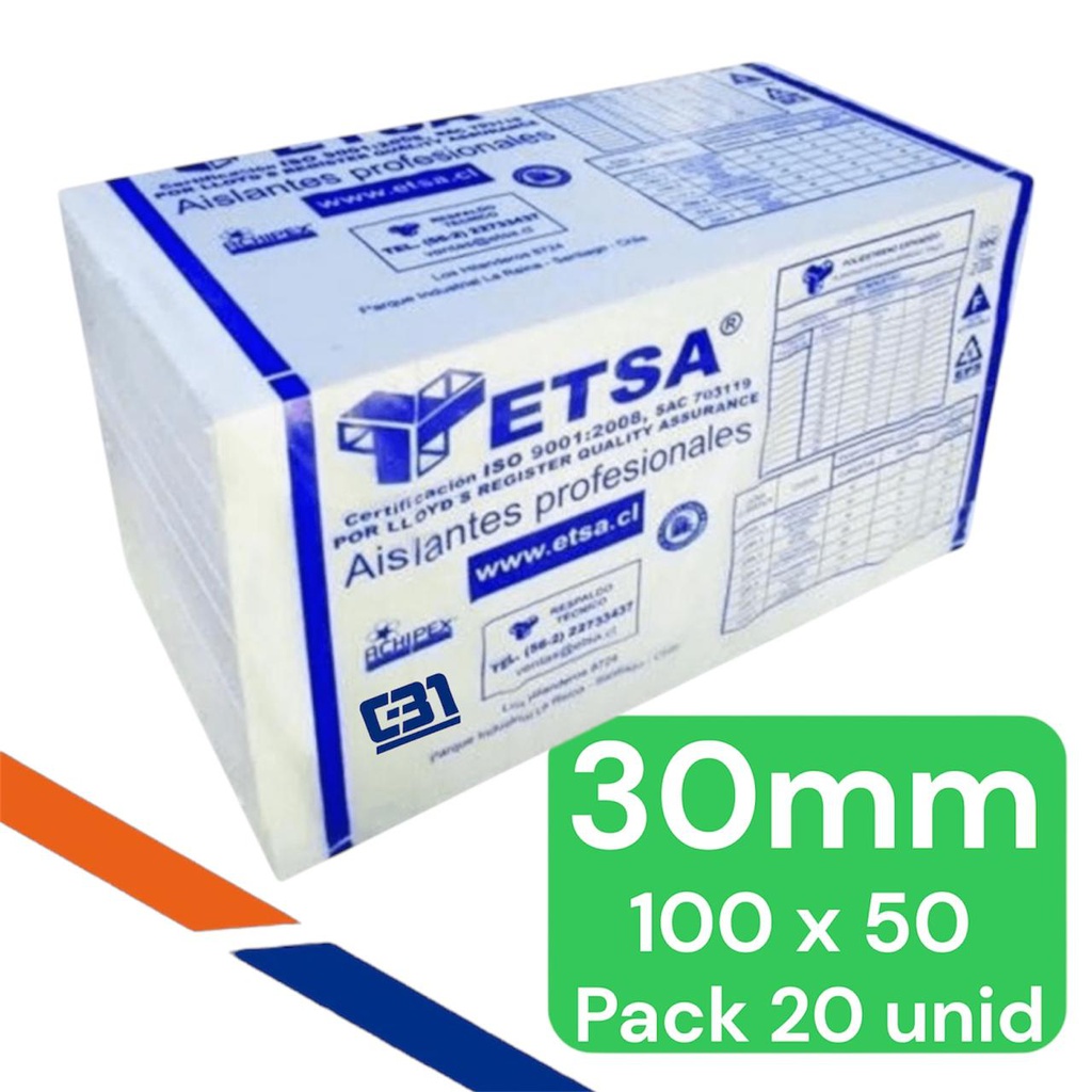 AISLAPOL 30MM 1X0.50MT PAQUETE