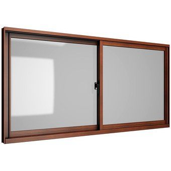 VENTANA ALUMINIO MADERA 1X0.50MT