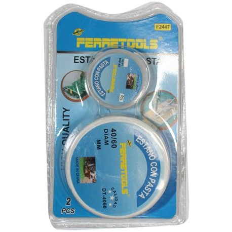 SOLDADURA ESTAÑO CON PASTA SOLDAR FERRETOOLS