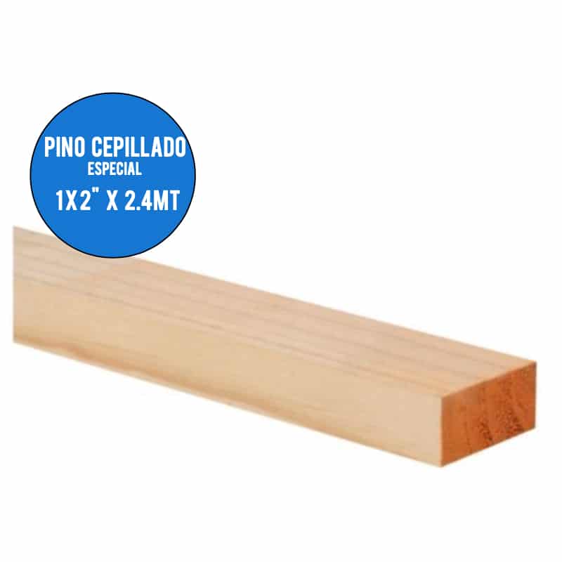 PINO CEPILLADO 1X2&quot; MEDIDA ESPECIAL 2.4MT