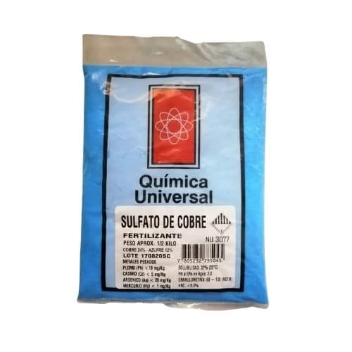 SULFATO DE COBRE 1/2KG QUIMICA UNIVERSAL