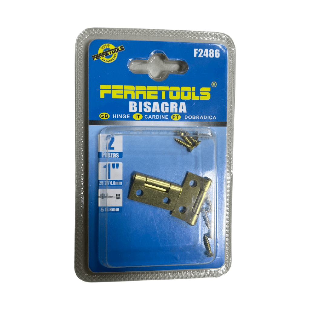 PACK 2UND BISAGRA BRONCE 1 X 1&quot; F2486