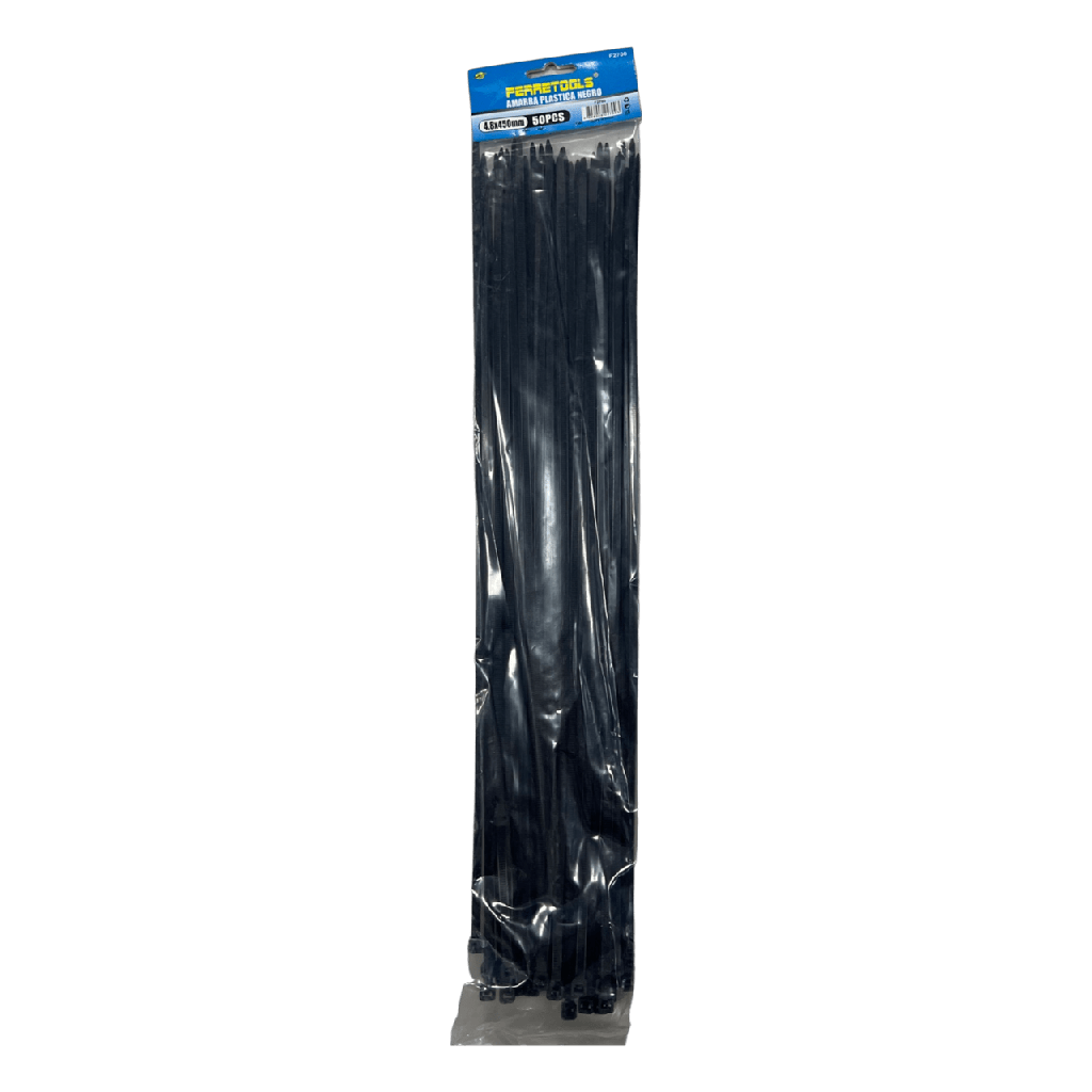 AMARRAS PLASTICAS NEGRAS 4.8X450MM (50UND) F2700