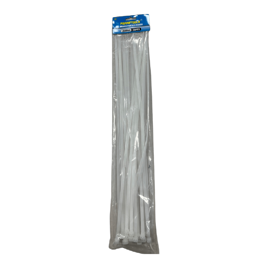 AMARRAS PLASTICAS BLANCAS 7.0X500MM (25UND) F2691