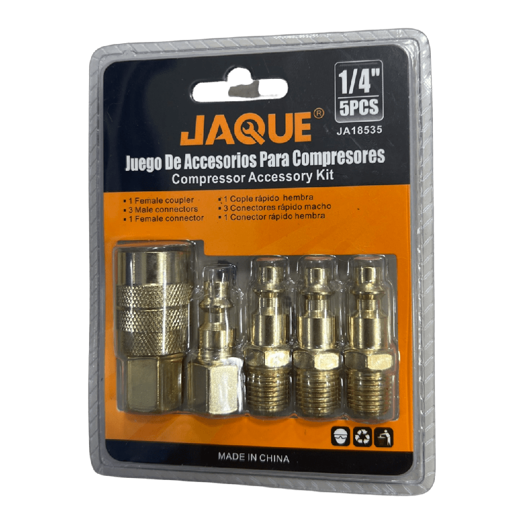 JUEGO ACCESORIOS COMPRESORES 5PCS JAQUE JA18535