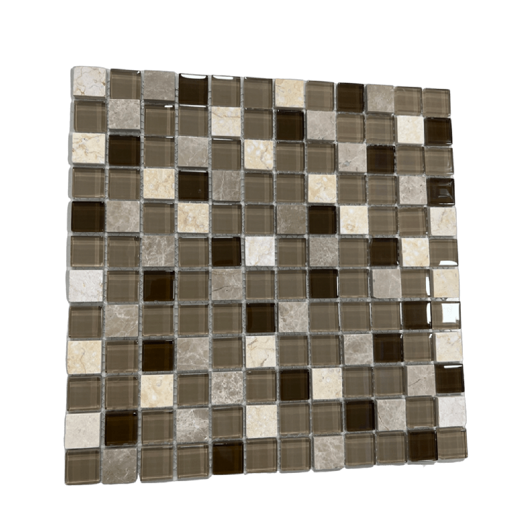 MALLA MOSAICO CUADRADO CAFE/BEIGE 30X30CM DECORALIA