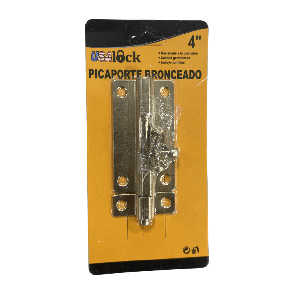 PICAPORTE RECTO BRONCEADO 4&quot; USALOCK