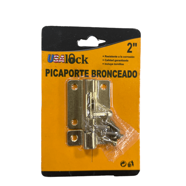 PICAPORTE RECTO BRONCEADO 2&quot; USALOCK