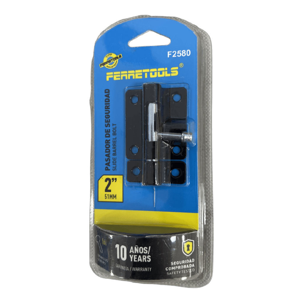 PICAPORTE SEGURIDAD NEGRO 2&quot; F2580