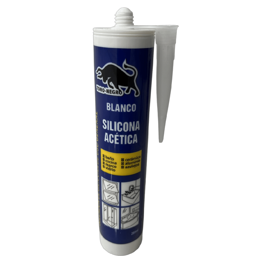 Silicona Acetica Blanca Toro-Negro 280ml