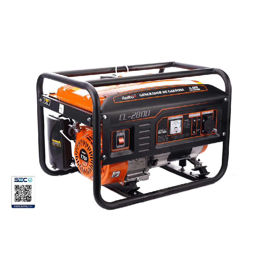 GENERADOR BENCINERO PARTIDA MANUAL 2,8KW CL-2800 REDBO