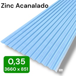 [4184] PLANCHA ZINC ACANALADO 0.35x851x3660mm