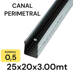[1473] METALCON CANAL PERIMETRAL 20X25X3MT