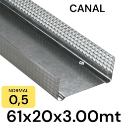 [1481] METALCON CANAL ECO 61X3MT 0.5MM