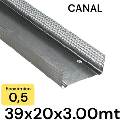 [3930] METALCON CANAL ECO 39X3MT 0.5MM