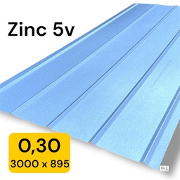 [4177] PLANCHA ZINC 5V 0.30x895x3000mm