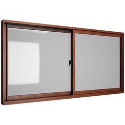 [2370] VENTANA ALUMINIO MADERA 1X0.50MT