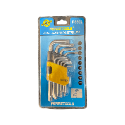 [H208] JUEGO LLAVES TORX S ESTRELLA 9PCS FERRETOOLS F3502