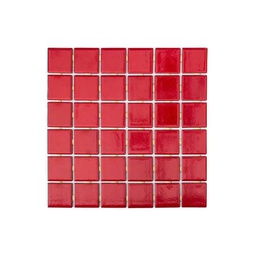 [90919] MALLA MOSAICO ROJO 30X30CM DECORALIA