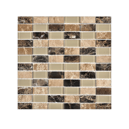 [90328] MALLA MOSAICO TERRA CAFE/BEIGE 30X30CM DECORALIA