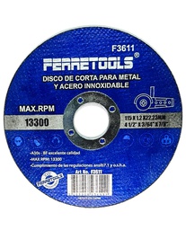 [F3611] DISCO CORTE 4 1/2&quot; x 1.2MM FERRETOOLS F3611