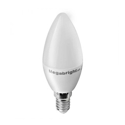 [A24] AMPOLLETA LED VELA 5W/6000K E27 LUZ FRIA MEGABRIGHT