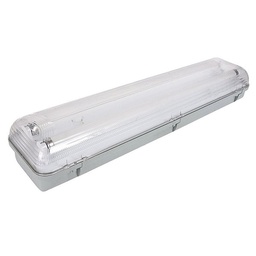 [A30] EQUIPO ESTANCO LED HERMETICO 60CM  2X9W 6000K + TUBOS MEGABRIGHT